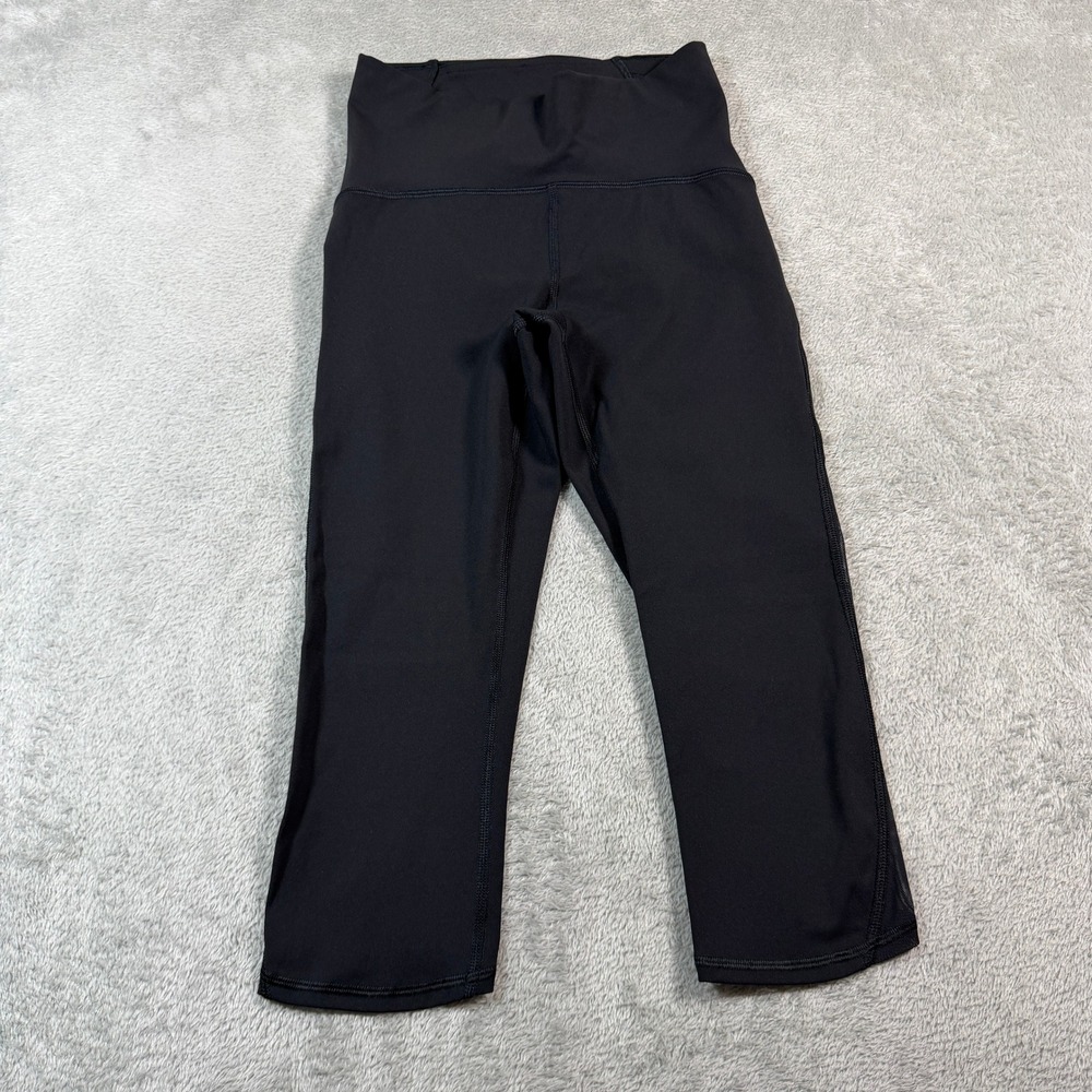 Lululemon Train Times Crop Leggings Women 4 Black High-Rise Luxtreme Training